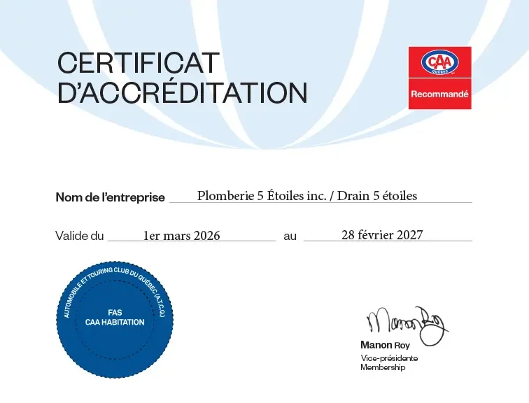 caa-certificate-plomberie-5-etoiles