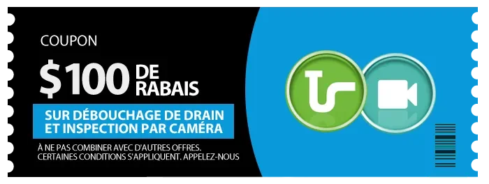 Rabais debouchage et inspection par camera